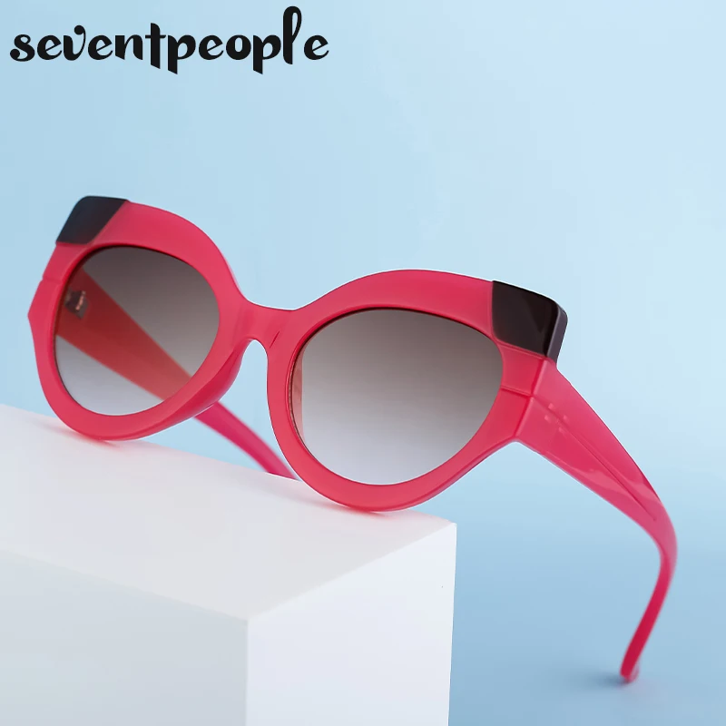 

Fashion Cat Eye Sunglasses Women 2024 Luxury Brand Designer Oversized Cateye Sun Glasses For Female New In Beach Shades Eyewear