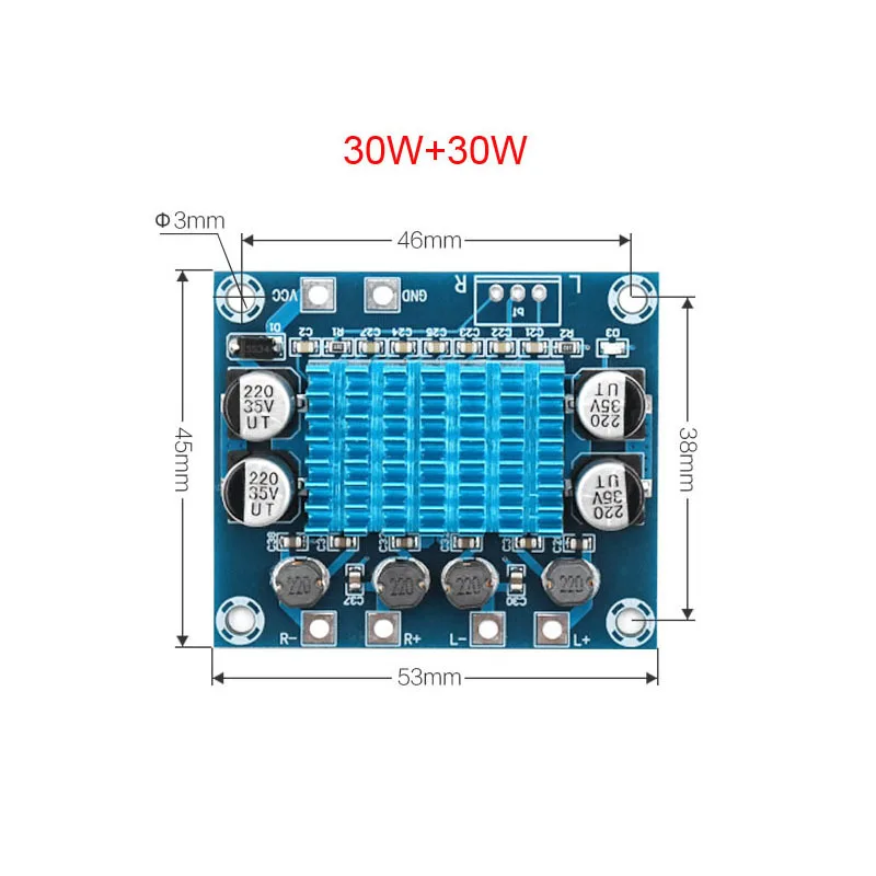 

Dual Channel Mini Digital Audio Power Amplifier Board XH-A232 HD Mp3 Amplifier Class D Small Power Amplifier Circuit Board 30W