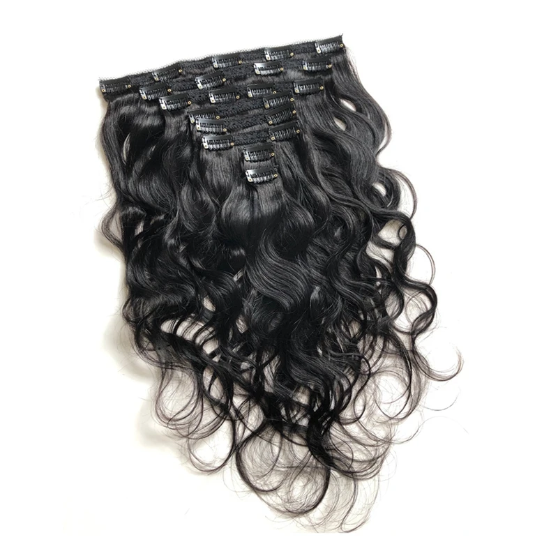 

Water Wave Clips In Hair Extensions Hair Natural Color Hair Wig Clip