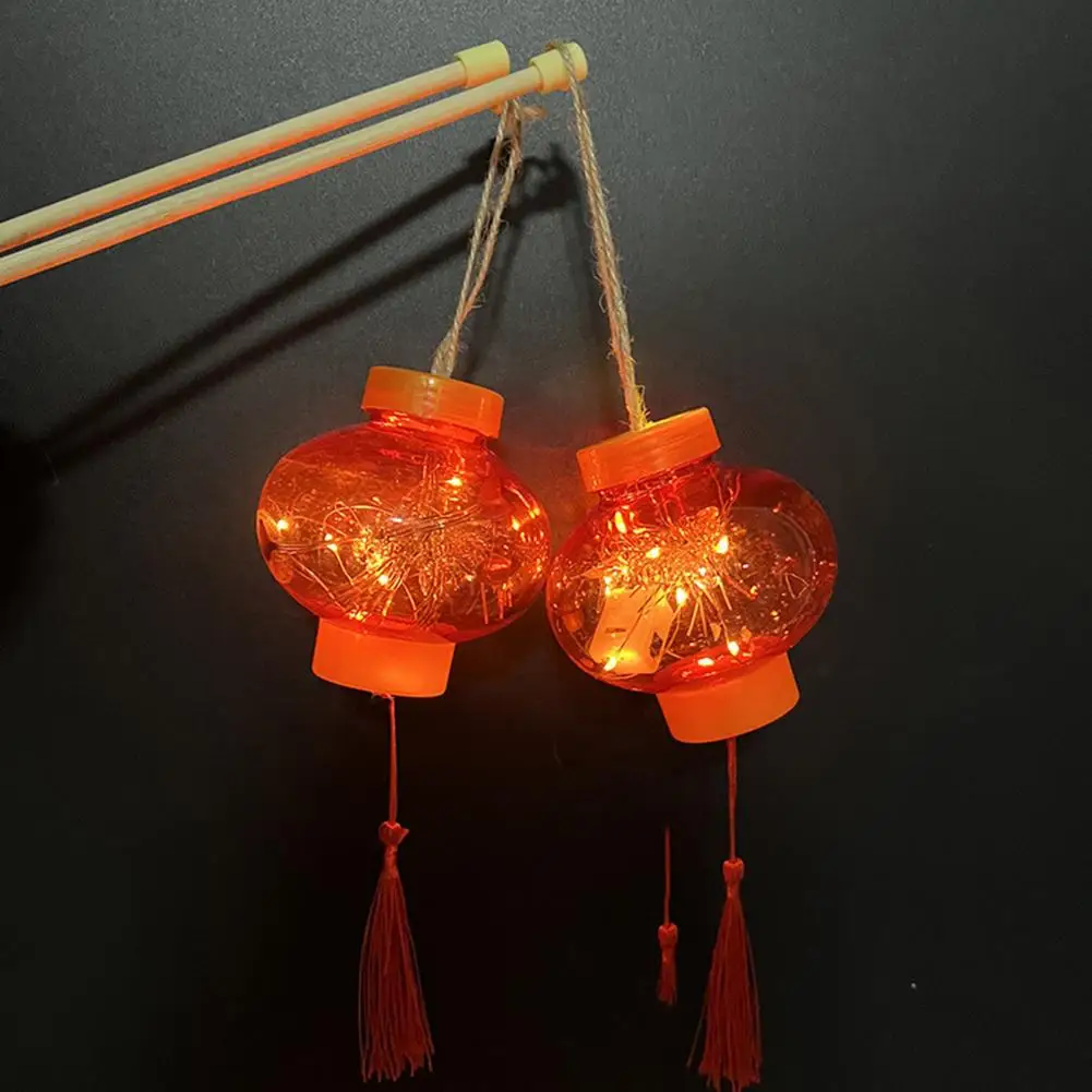 

Chinese Festival Lantern Chinese New Year Handheld Lantern with Pole Tassels Battery Operated Led Projection Toy for Kids Spring