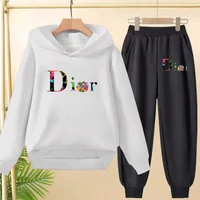 Children's Clothing Autumn Winter Hooded Pullover Coat Sweatshirt Top+Pants Boys Girls Toddler3-12Yrs Casual Sports Charming Set
