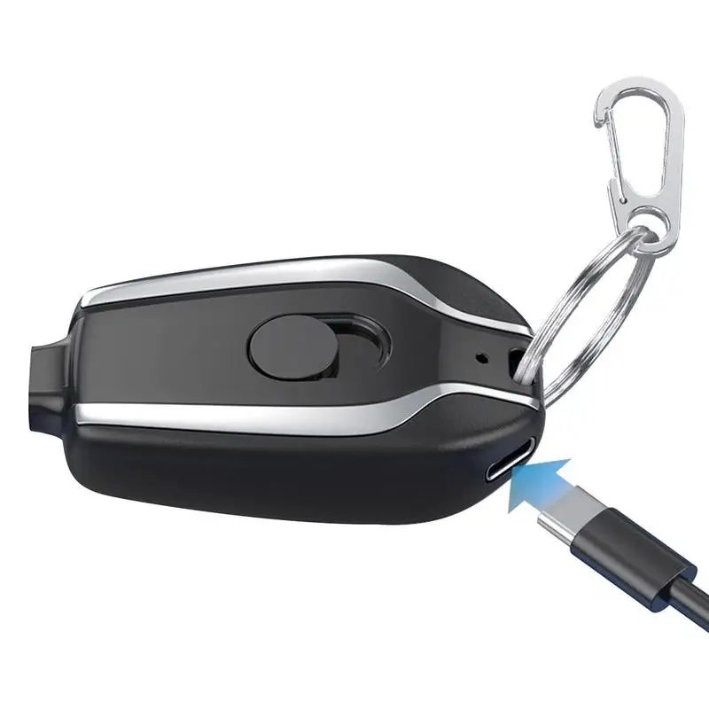 Outdoor Portable Phone Charger Keychain Emergency Mini Power Bank Ultra-Compact Wireless Fast Charging USB C Battery Pack