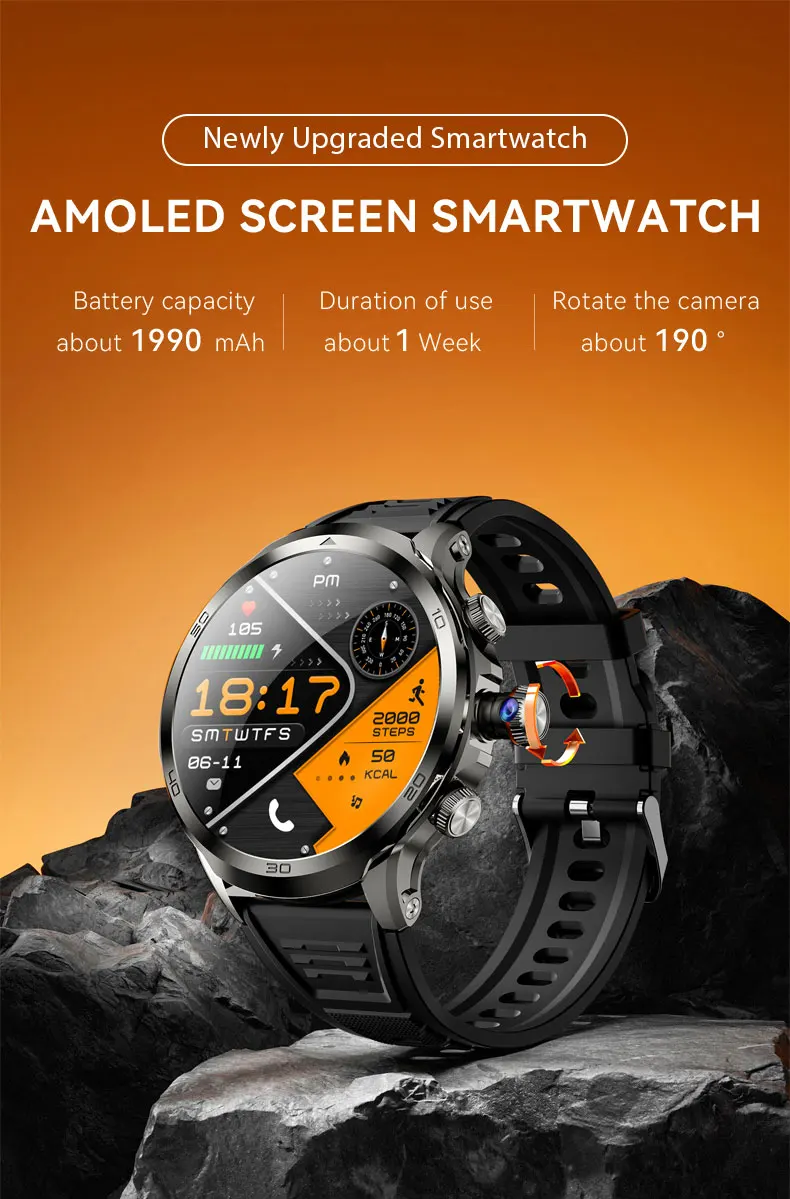 H19 Smart Watch 4G Android 9.0 OS 1990Mah NFC 466*466 Heart Rate 1.95 inch Large Screen GPS WIFI Smartwatch for Men Women Gift 2