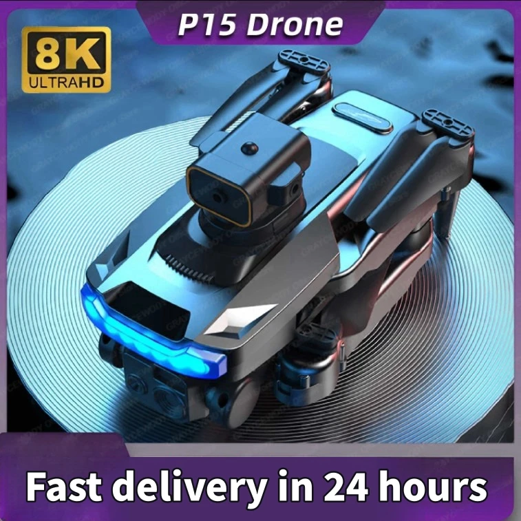 

New P15 Mini Drone 4k Profesional 8K HD Camera Obstacle Avoidance Aerial Photography Brushless Foldable Quadcopter Gifts Toys