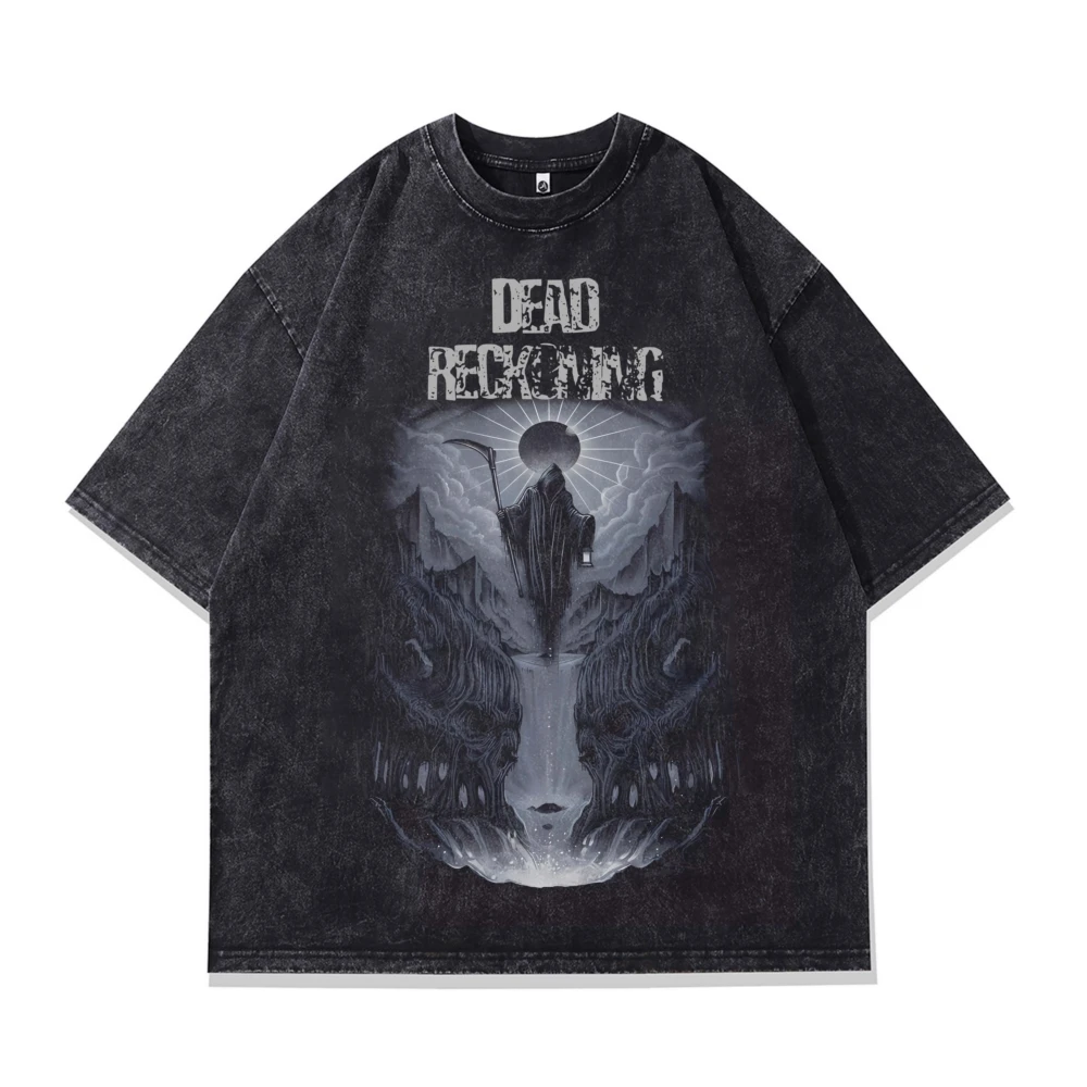 

Death Demon Slayer Goth Men Vintage Black T Shirts Anime Y2k Tops Women T-shirt Grunge Retro Harajuku Short Sleeve Oversize Tees