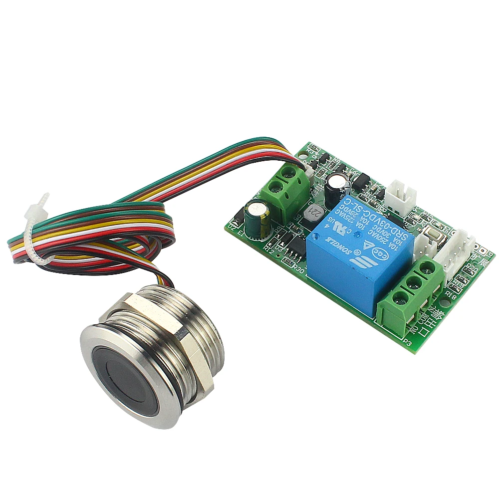 Access control fingerprint control board 7-30V fingerprint recognition relay module electric lock door lock controller fingerprint control module