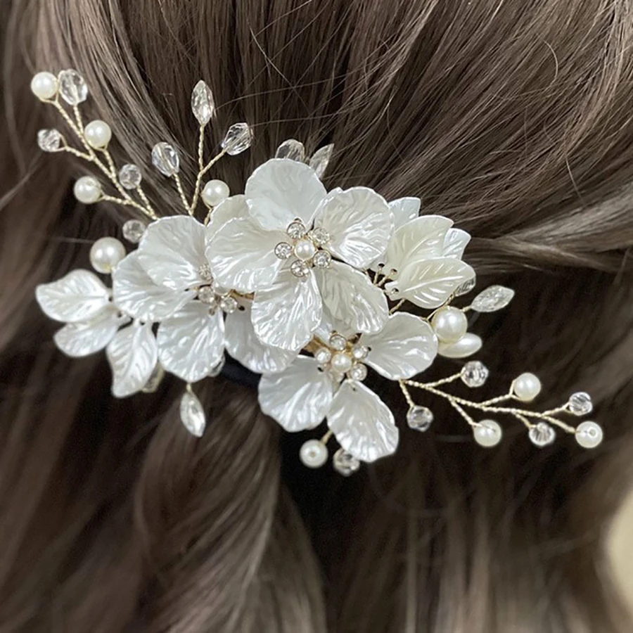 Fermaglio per capelli a forma di fiore, alla moda, per donne, 8