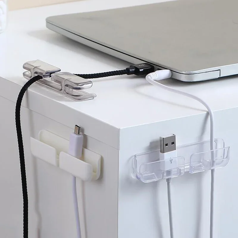 3pcs Cable Organizer Desk Set USB Cable Winder Desktop Management Clips Holder for Data Line Headphone Wire Organizer Cable Clips Office Supplies Set Cable Holder