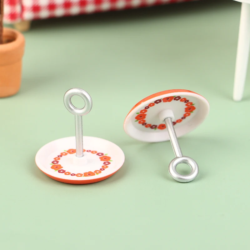 

1Pc 1/6 1/12 Dollhouse Miniature Dessert Pan Cake Stand Fruit Tray Kitchen Model Decor Toy Doll House Accessories