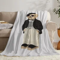 POLO BearS Hairy Blankets for Bed Throw Designer Blanket King Size Luxury Blankets and Throws Fluffy Plaid Beach Towel Knee Soft 2