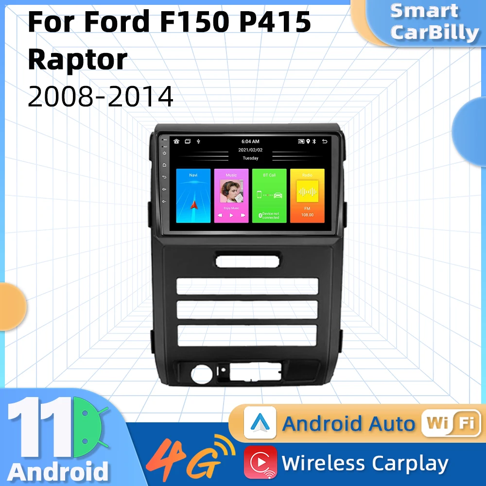 

Car Multimedia Screen for Ford F150 P415 Raptor 2008-2014 2 Din Android Radio Stereo Navigation GPS Autoradio Head Unit Carplay