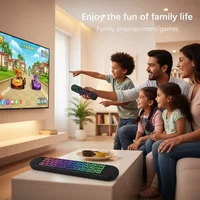 MRSVI Air Mouse Remote Control M5 Wireless 2.4G&Bluetooth With 7 Color Backlit Gyroscope Keyboard for Smart Android TV Box,PC 6