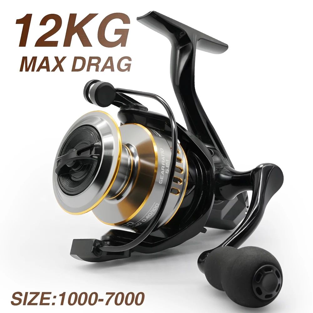 Moulinet Spinning Ultraléger Rooblinos HE Métal - Ratio 5.2:1 1000-7000 Drag Max Eau Douce Mer