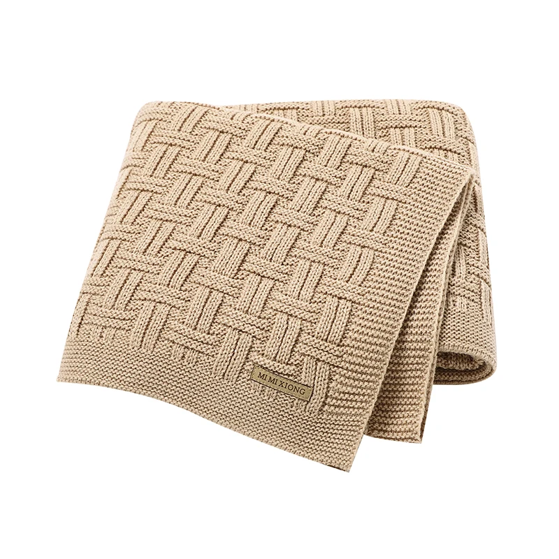 

Newborn Baby Blanket Knitted Super Soft Infant Boys Girls Swaddle Wrap Sleepsack for Stroller Bedding 100*80cm Toddler Throw Mat
