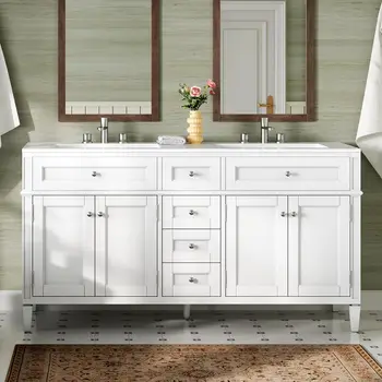 60" Solid Wood Vanity 1