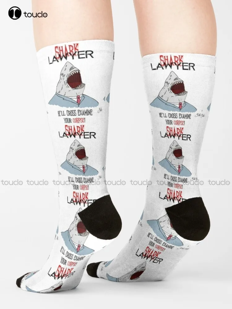 

Shark Lawyer B-Movie Poster Socks Women'S Socks Unisex Adult Teen Youth Socks 360° Digital Print Harajuku Gd Hip Hop Gift Retro