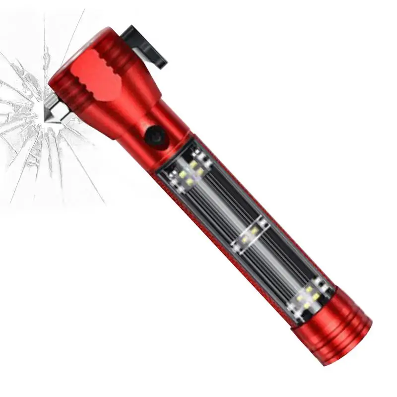 

Перезаряжаемые фонарики яркие IPX45, водонепроницаемые фонарики, противоударные фонарики для автомобиля, молоток безопасности с 5