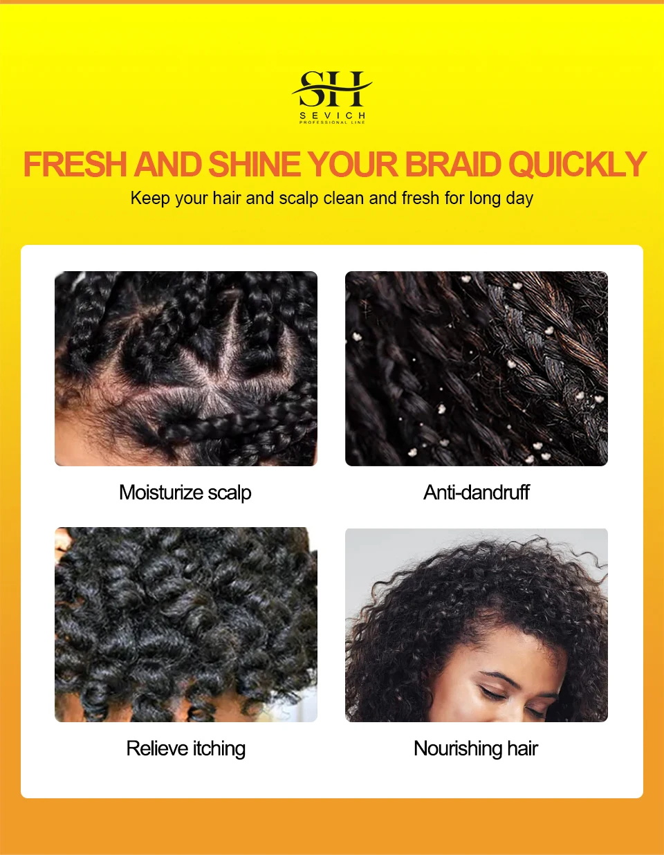 Description Picture 6 of itemAnti Break Hair Styling Braiding Gel Edges Control Hair Shaping Cream Anti Hair Loss Braid Wax Hair Growth Oil Sevich Hair Care