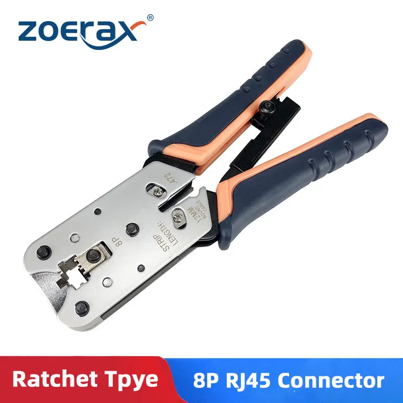 Zoerax-network Crimping Tool Modular Crimper Networking Wire Tool Kit Cortar e Cortar Cabos de Rede Apenas para 8p Rj45