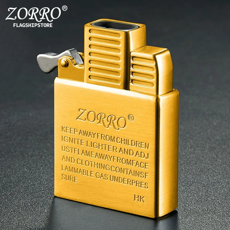 ZORRO dual fire torch insert lighter gas jet windproof flint gasoline oil inflatable butane kerosene liner DIY tool