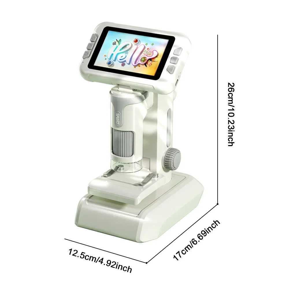 P01 Children's Hd Microscope Desktop Handheld 2-In-1 Portable Digital Microscope Science Experiment Biology Learn for Kids