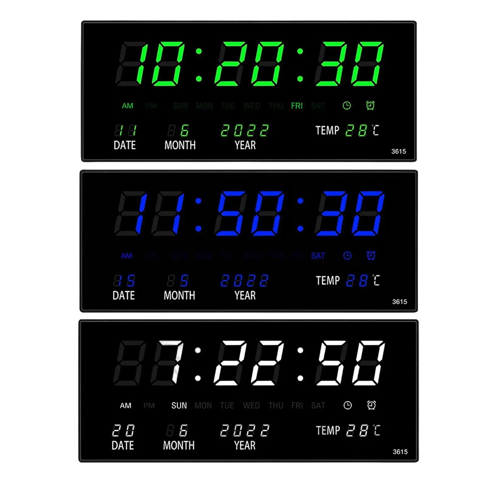 Digital Alarm Clock Temperature USB Powered Calendar Date Perpetual Calendar Electronic Clock for Bedside Travel Teens Elderly wall clock digital wall clock digital display clock