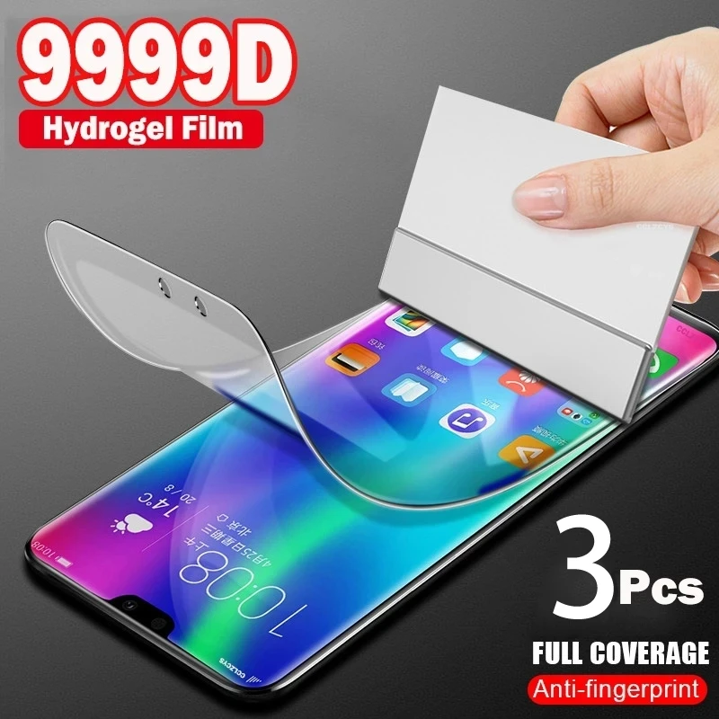 

Гидрогелевая пленка для Huawei Nova 3 3i 4 4E 5i 5T 5Z 5 Pro 6 7 SE 7i Y6S Y8S Y9S Y5P Y6P Y7P Y8P 2020, Защитная пленка для экрана, 3 шт.