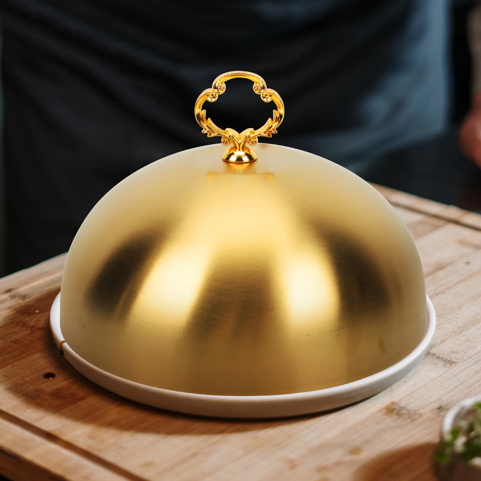 

Stainless Steel Steak Cover Household Sturdy Lid Oil-proof Food Kitchen Restaurant Supply Protector