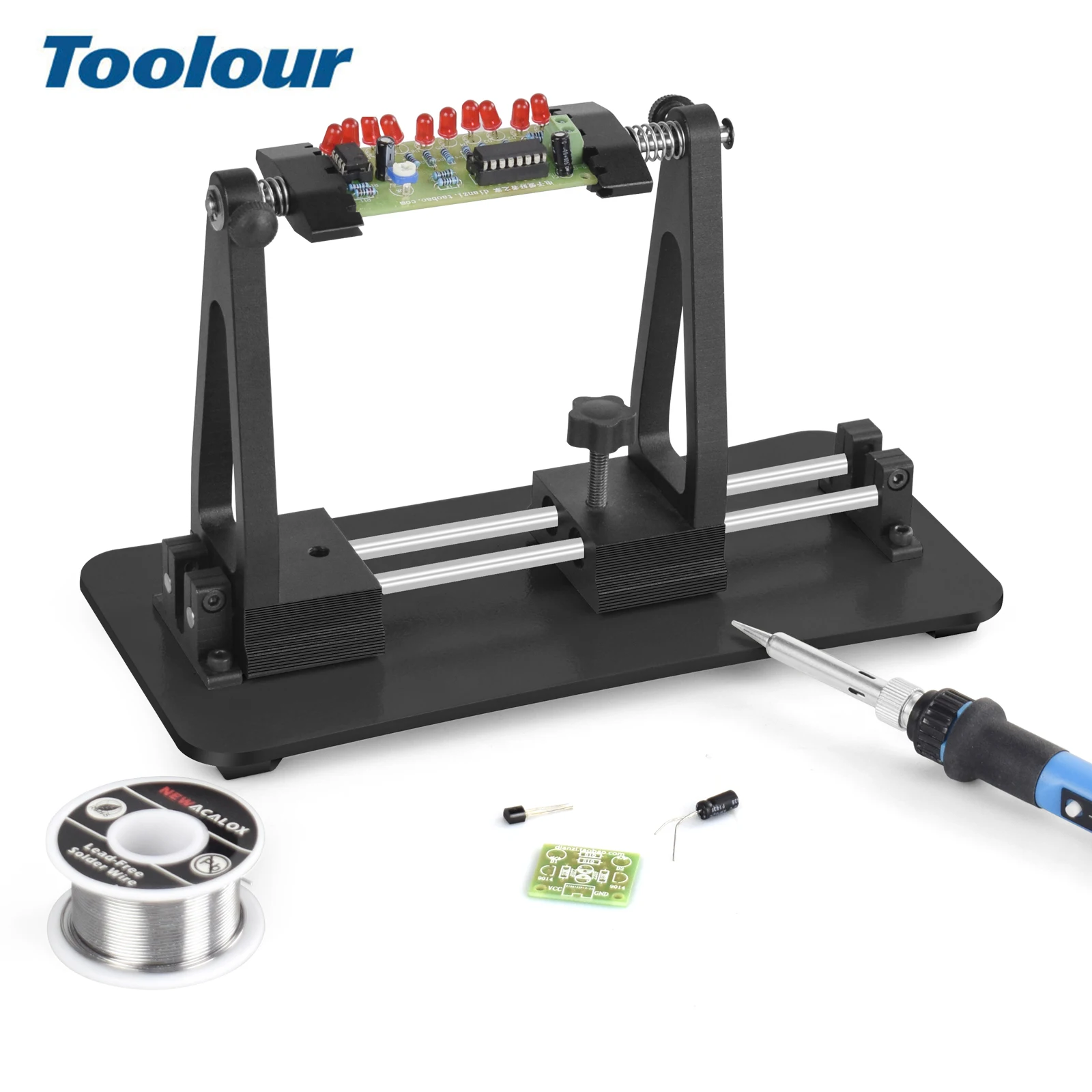 Toolour  360° Rotation PCB Holder Soldering Tool Soldering Helping Hands for Welding Repair Third Hand Circuit Board Holder