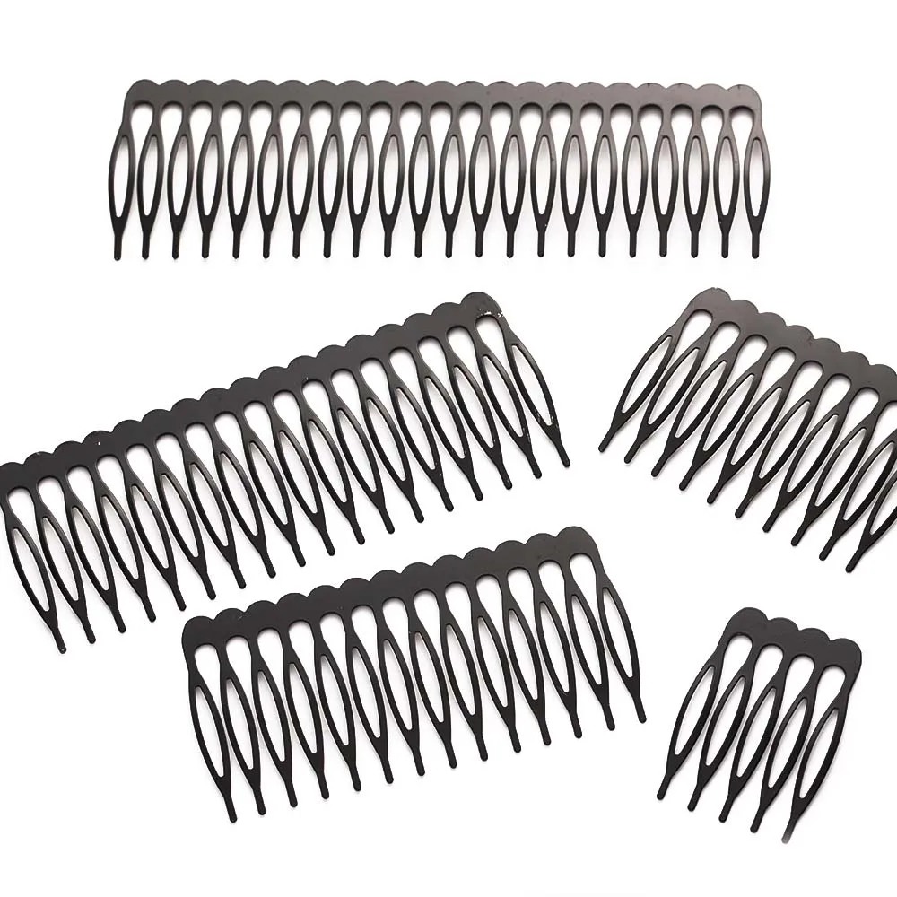 10 stücke 5/8/10/12/18/22 Zähne Metall Haar Seite Clip Kamm Haarnadeln Für Frauen Hochzeit Braut schleier Styling Handwerk Schmuck Machen Werkzeug – Detail 3