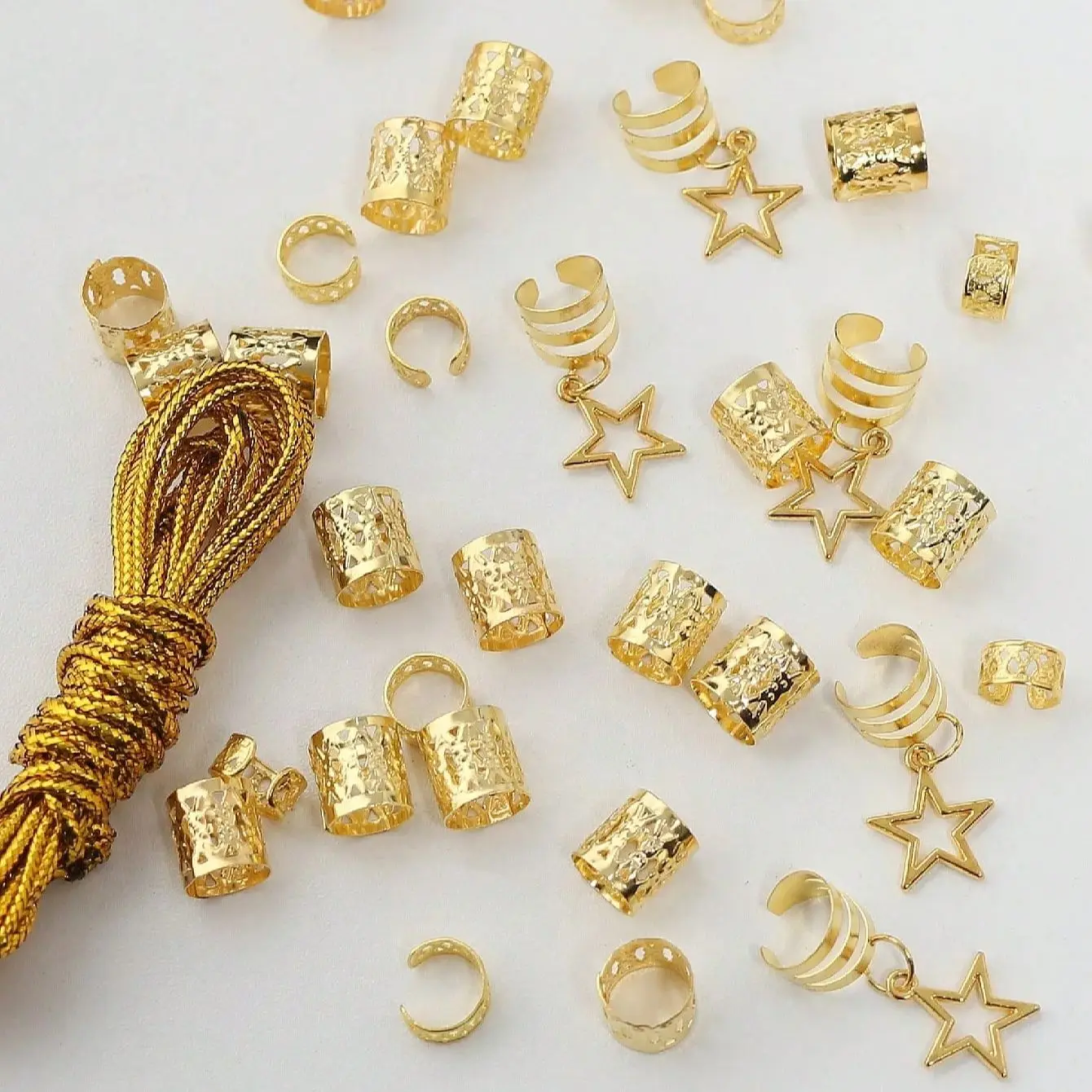 Beads Hair Braid Rings