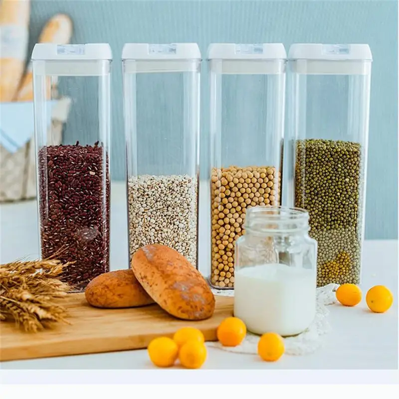 Large Capacity Storage Box, Clasp Detachable Design Storage Container,  Thicken Airtight Food Storage Clear Boxswith Lids, Plastic Bpa Free  Waterproof Pantry Organization And Storage For Bulk Food Dry Food Cereal,  Home Organization 