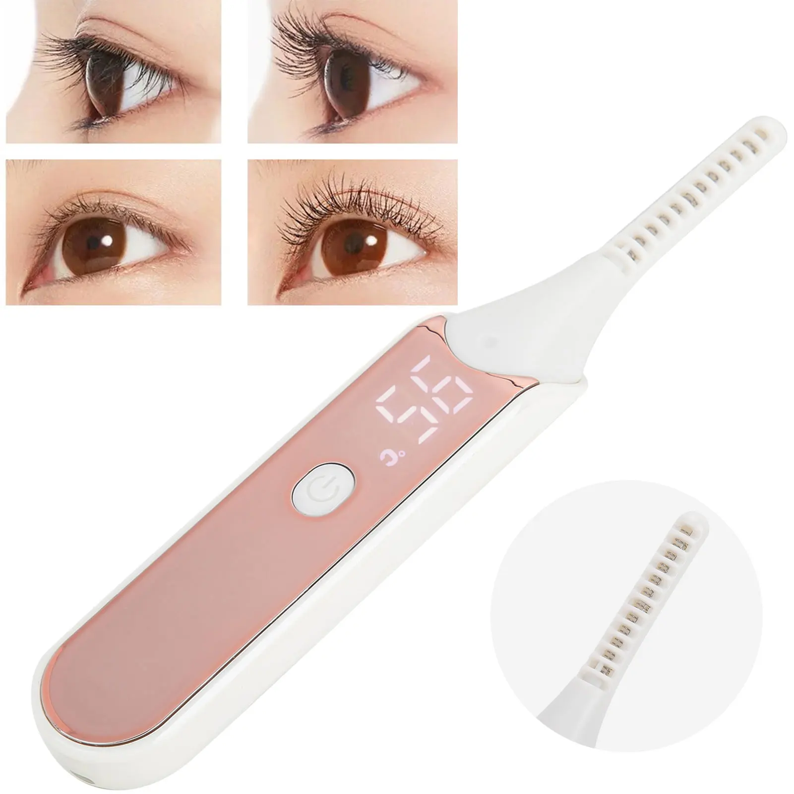 

Electric Heated Eyelash Curler Long‑lasting Digital Display 4 Gears Heating Eyelash Lashes Curling Machine Eye Makeup Tool