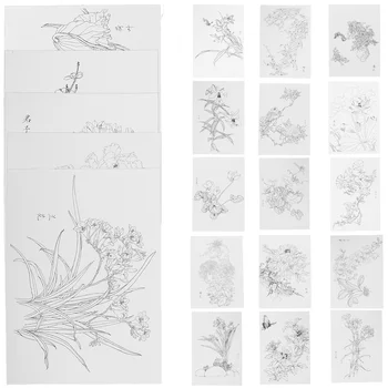 20 pezzi di carta da disegno per acquerello per schizzi trasparenti Carte da colorare Forniture Set di carta per schizzi Forniture artistiche Acquerello