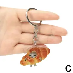 Whimsical Cat Meme Banana Pendant - Charming Student Gift and Trendy Bag Accessory! (C)