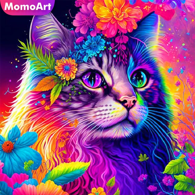 MomoArt Full Square Round Diamond Art Cat New 2023 Diamond Painting Animal  Rhinestones Picture Mosaic Kits 5D Handmade Hobby - AliExpress