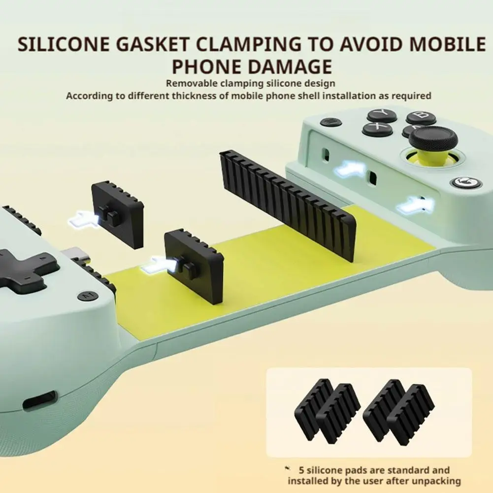 게임시르 X5 라이트 모바일 게임 컨트롤러 1개, IOS 및 안드로이드용 타입-C 게임 주변기기 게임 컨트롤러용 신축성 핸들