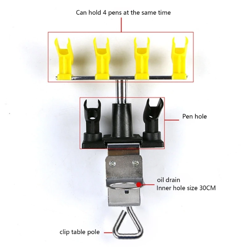 Clamp-on Holder 6 Stand Air Brush Station Stand Tool for Beginner Dropship