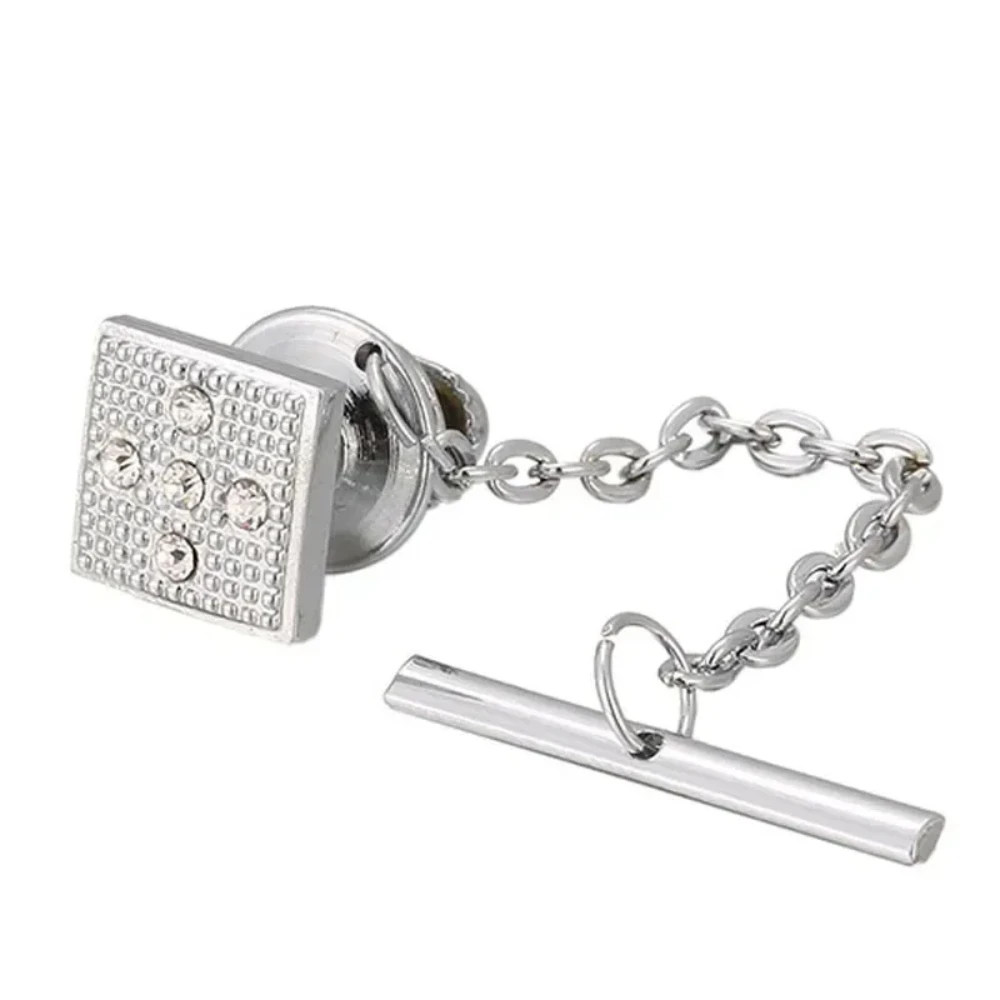 Tie clips men's business wedding banquet daily crystal lock buckle
