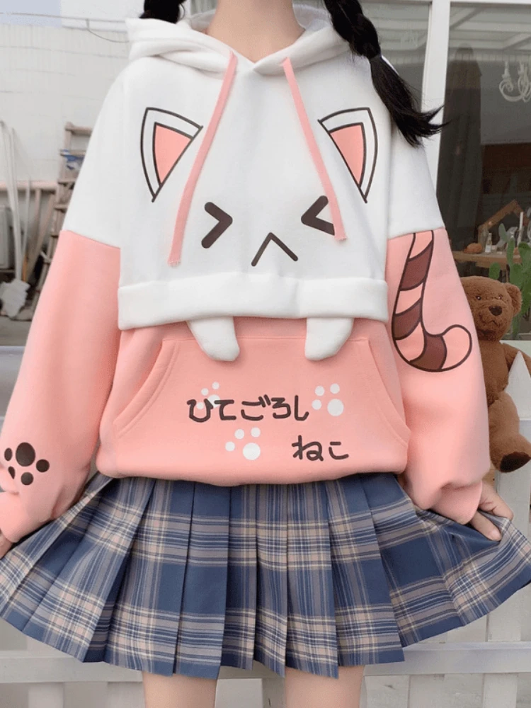 Harajuku Kawaii Pink Sweatshirt | Harajuku Women Pink Sweatshirt - Harajuku  Hoodies - Aliexpress