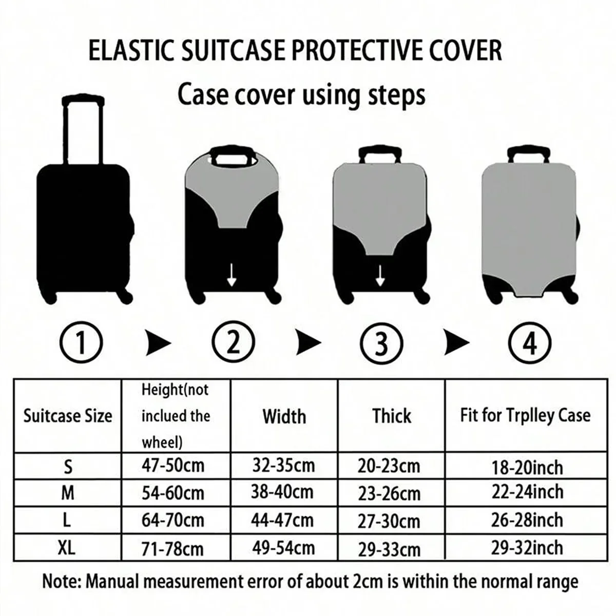 갈매기 패턴 수하물 보호 커버, 18-32인치 수하물 커버, 수하물 손잡이 장갑, 여행용 액세서리에 적합
