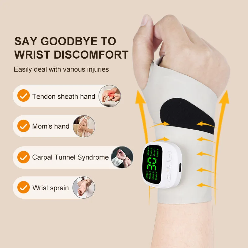 NEW Electric Cordless Wrist Massager USB Rechargeable Vibration Relieves Tenosynovitis Massager for Carpal Tunnel Fatigue Relief