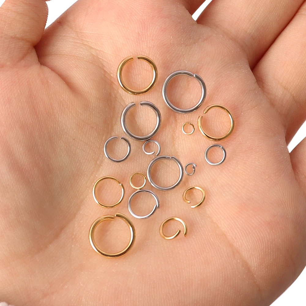 Stainless Steel Jump Rings 100-200pcs/lot Open Split Rings Connectors DIY Jewelry Making Supplies Accessories