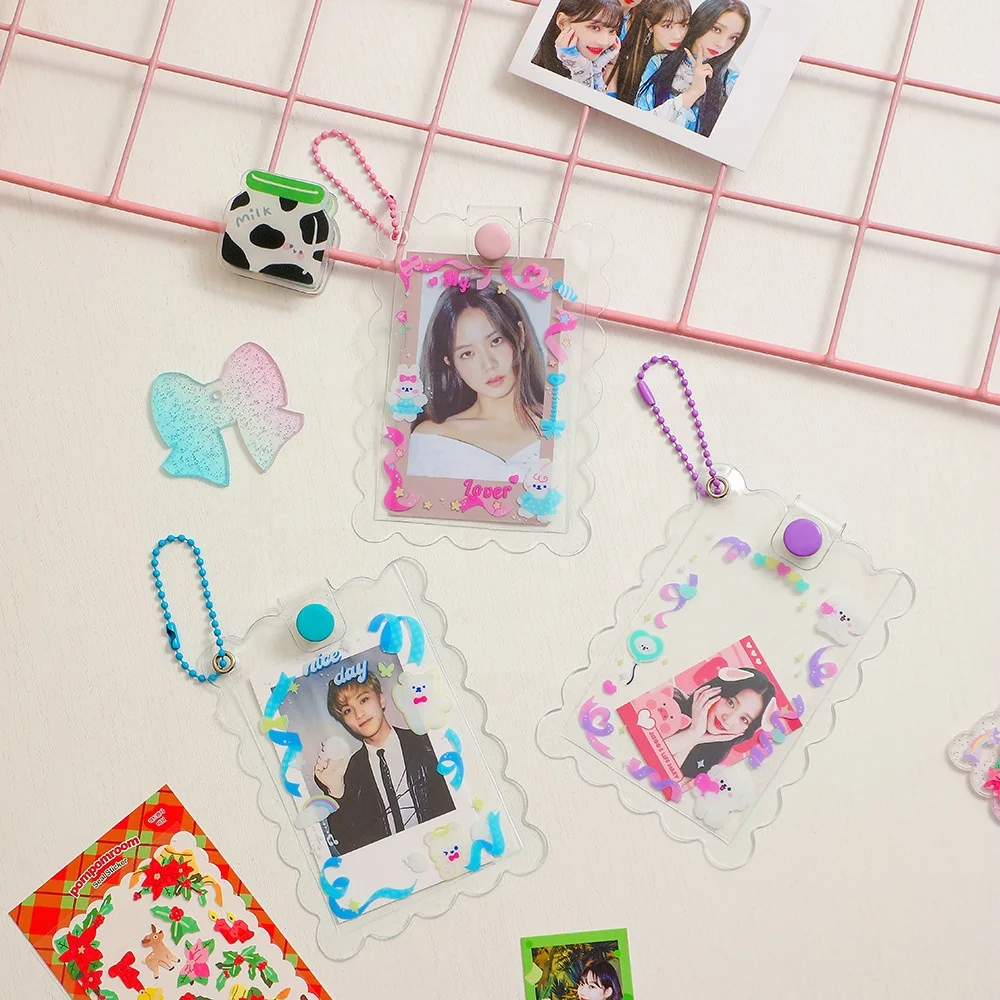 Kpop News Group merchandise Cardholders Keychain Printed photocard holder Key Chain Accesorios