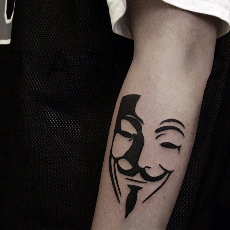 Tv Movie V Vendetta Fake Tattoo Sticker Waterproof Temporary Tatoo Body Arm  For Woman Man Body Tatto Transfer Art Decal Tatto - Temporary Tattoos -  AliExpress