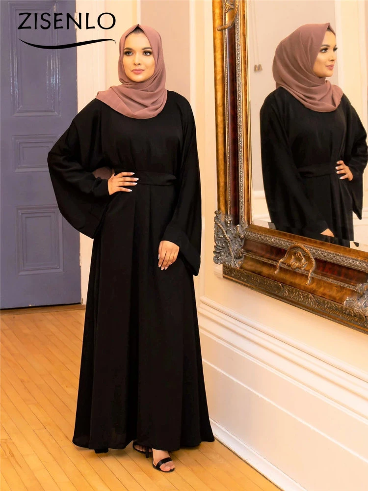 Abaya New Middle East Turkey Solid Color Robe Dress Hijabs for Woman