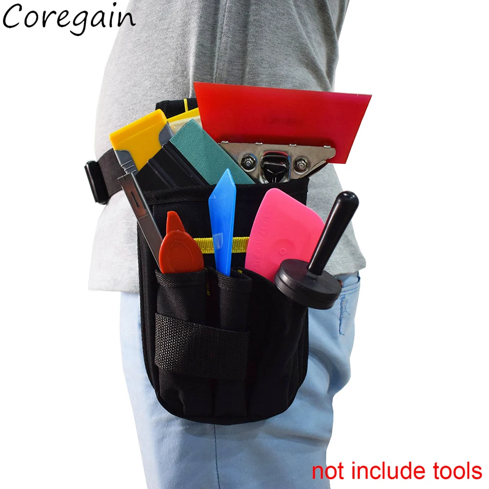 Vinyl Wrap Auto Werkzeuge Tasche Aufbewahrung werkzeug Fenster Wasch glas sauber Schaber Tönung Rakel Organizer Beutel – Detail 9