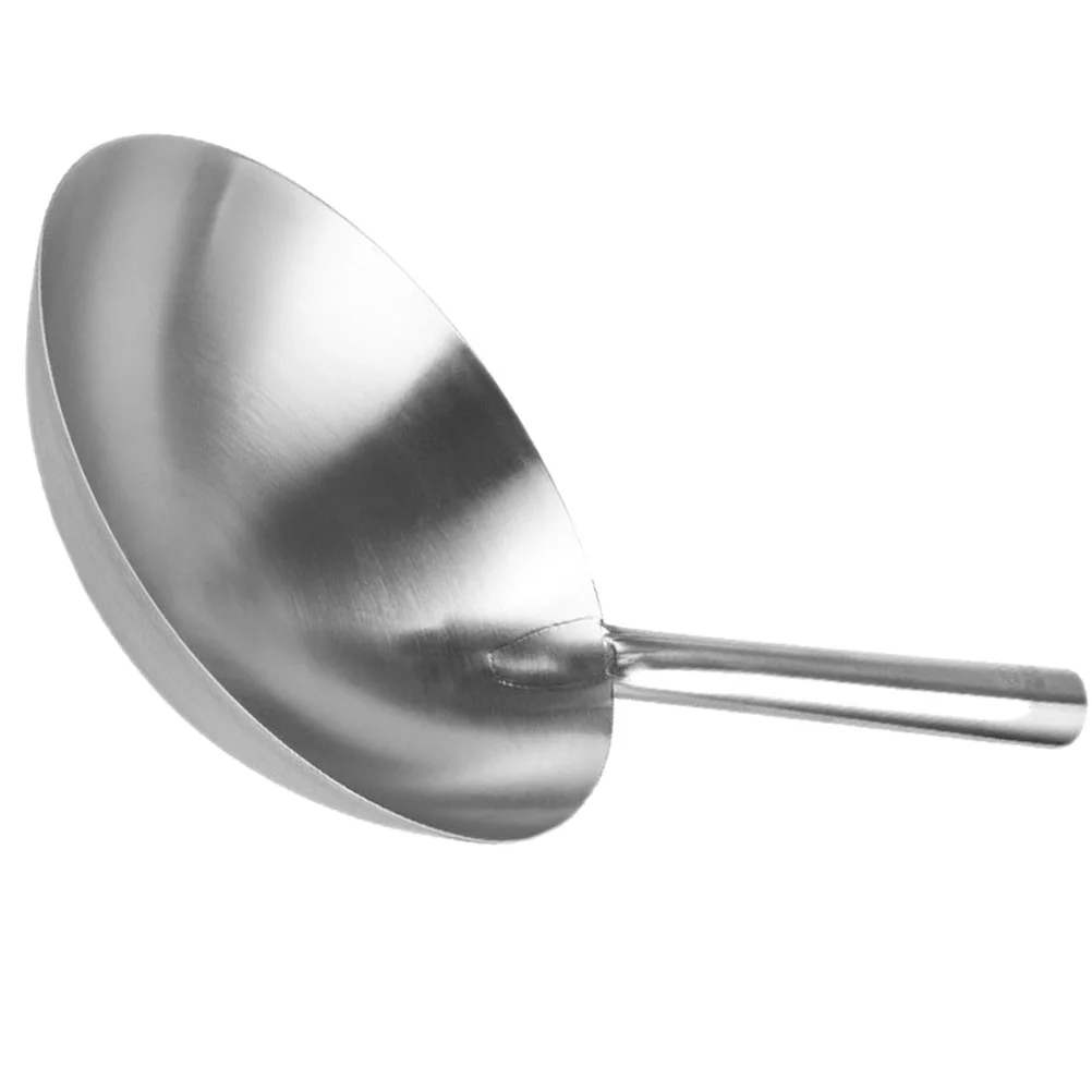 

Stainless Steel Wok Durable Chinese Pan All Woks For Electric Stove With Handles