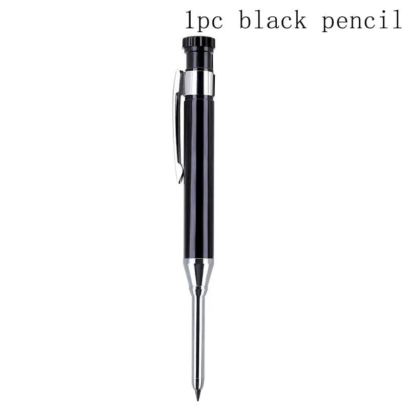6Colors 2.8mm Metal Solid Carpenter Mechanical Pencil with Sharpener 2B Lead Core Deep Hole Construction Marking Scriber Tool - Image 22