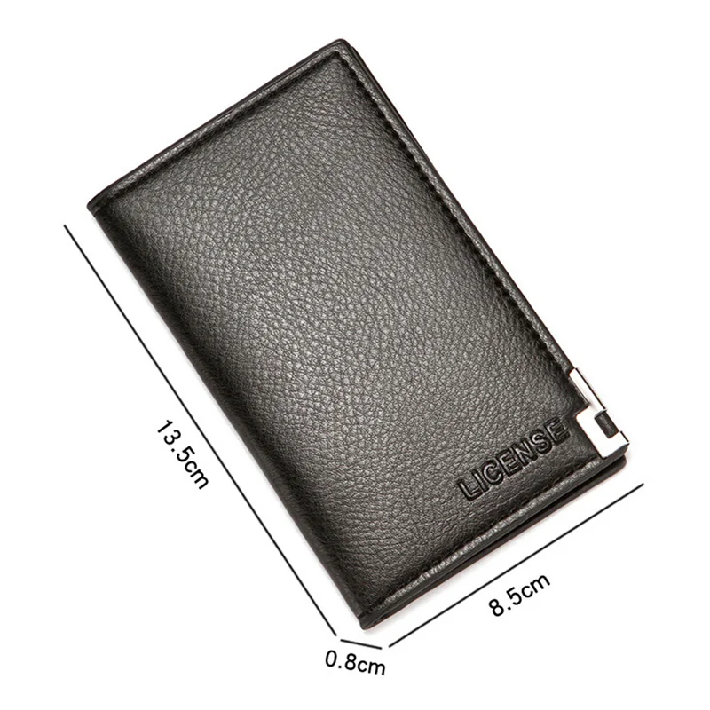 1PC Men PU Leather Slim Wallet Business Clutch Bag Coin Purse Multi Card Slot Credit Card Holder Birthday Present 2 Style